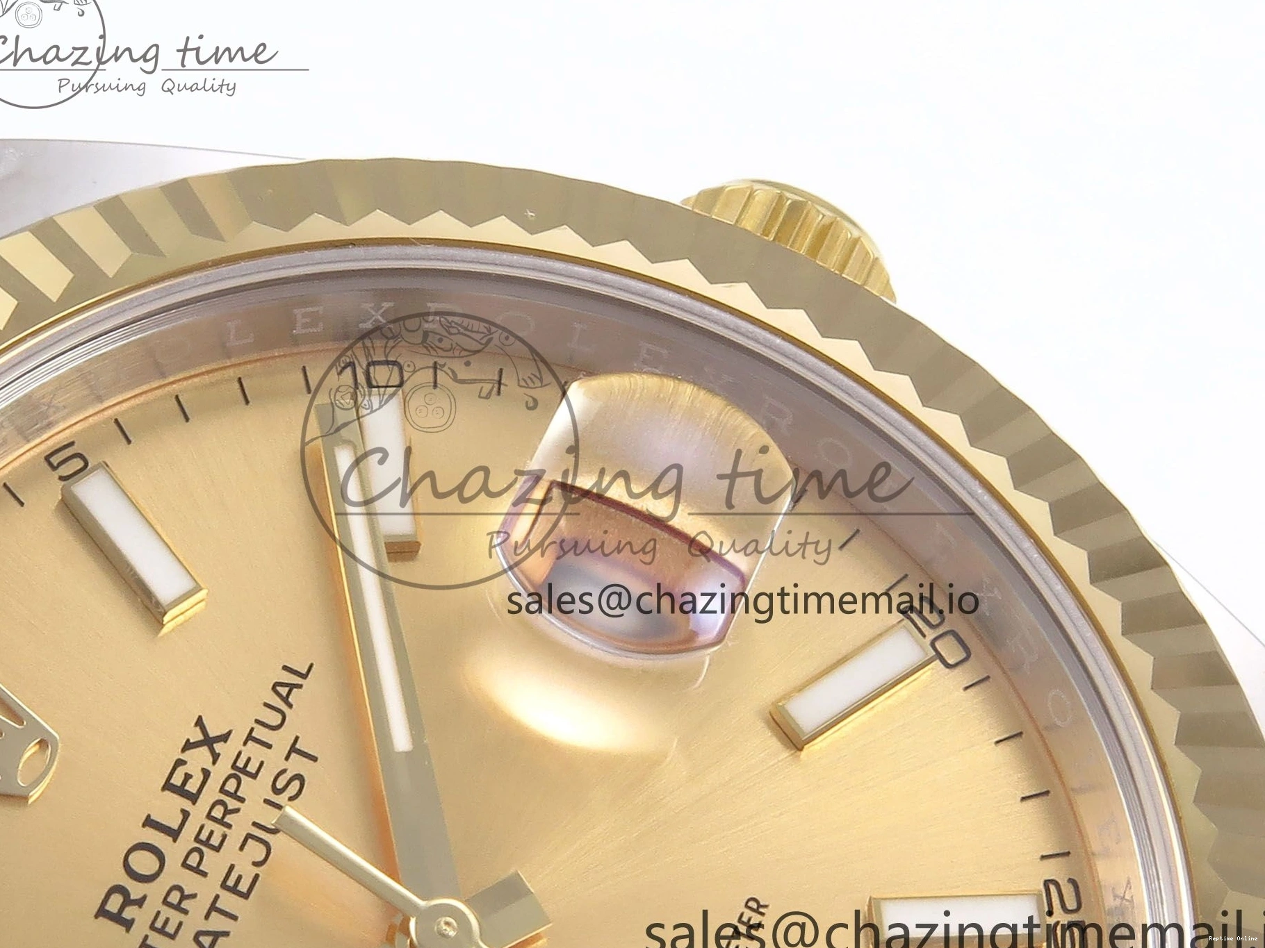 0506 DateJust 41 126333 EWEF Best Edition YG Stick Dial on SS YG Oyster Bracelet A Durable 971